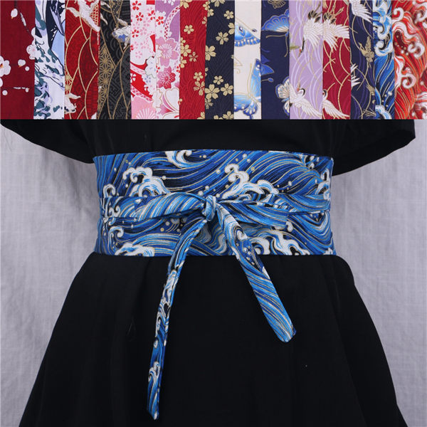 腰封 日式和風和服漢服綁帶女中國風復古風文藝外搭裝飾腰帶寬手工 - 歐美韓