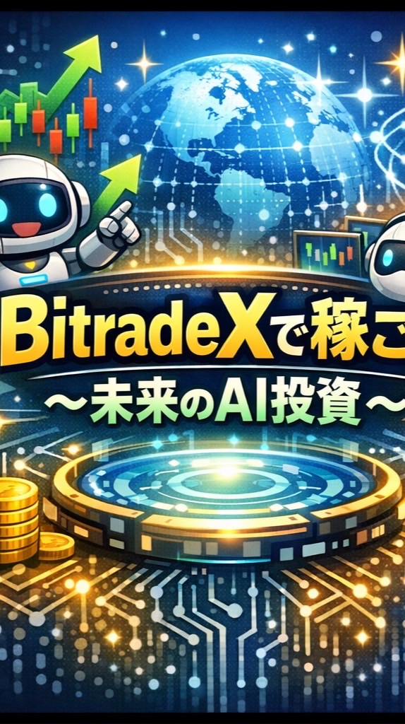 今が旬のAIトレード〜年利180%で資産を増やそう〜BitradeXで稼ごう〜未来のAI投資