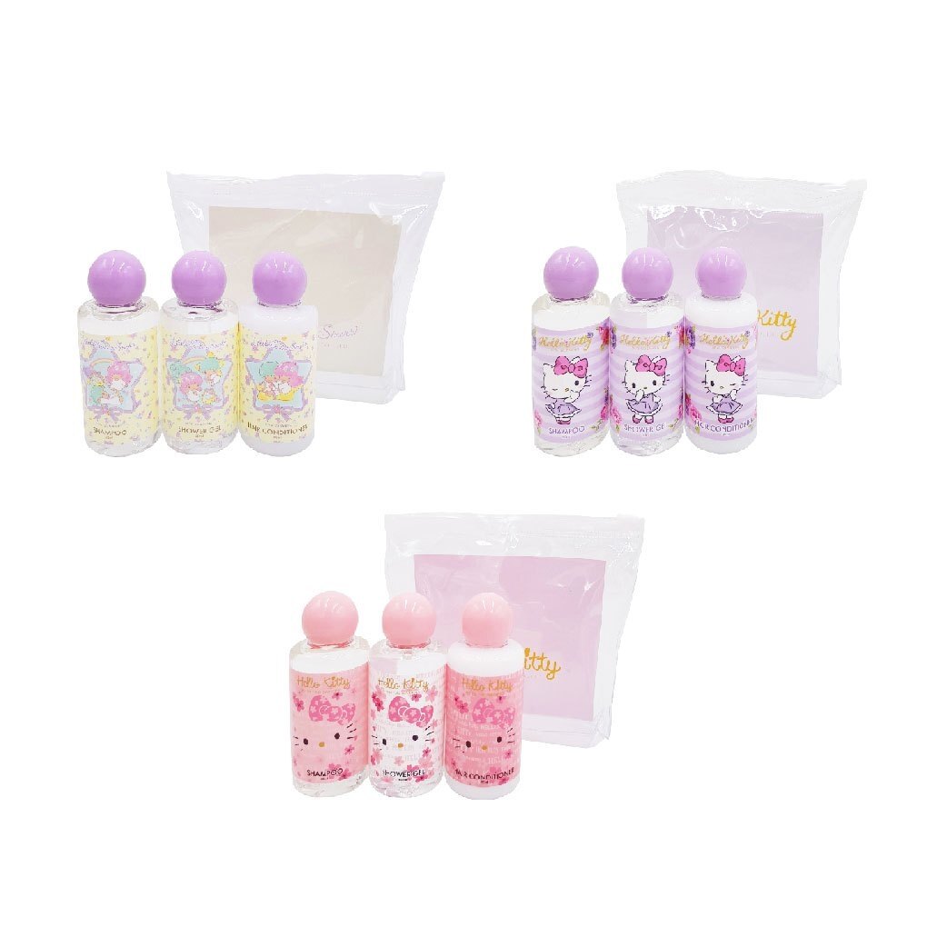 【三麗鷗】Hello Kitty 雙子星 洗浴組 旅行組 洗髮精 沐浴露 潤髮素 60ml 正版授權 台灣製造 (圖案隨機出)