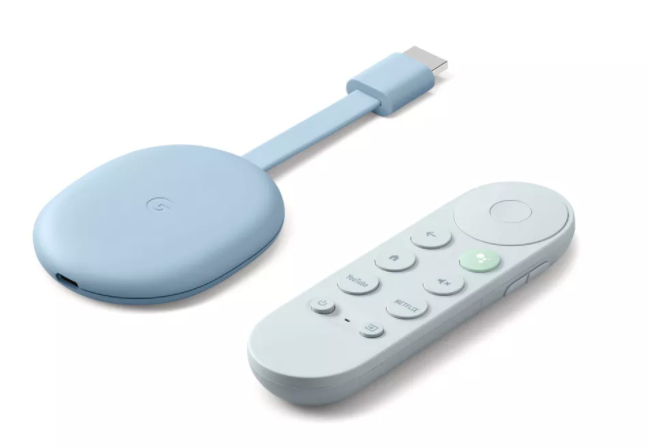 Chromecast with Google TV 就是電視棒，搭配專屬遙控器操作