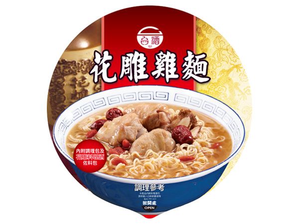 台灣菸酒~花雕雞麵(200g)碗麵【D104507】
