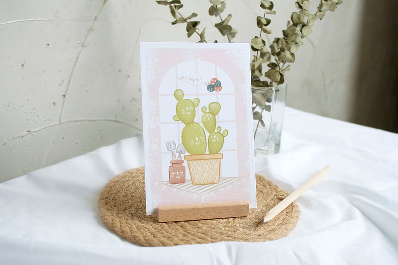 香港自家設計 仙人掌多肉植物插畫心意萬用卡 為你傳遞更多心思