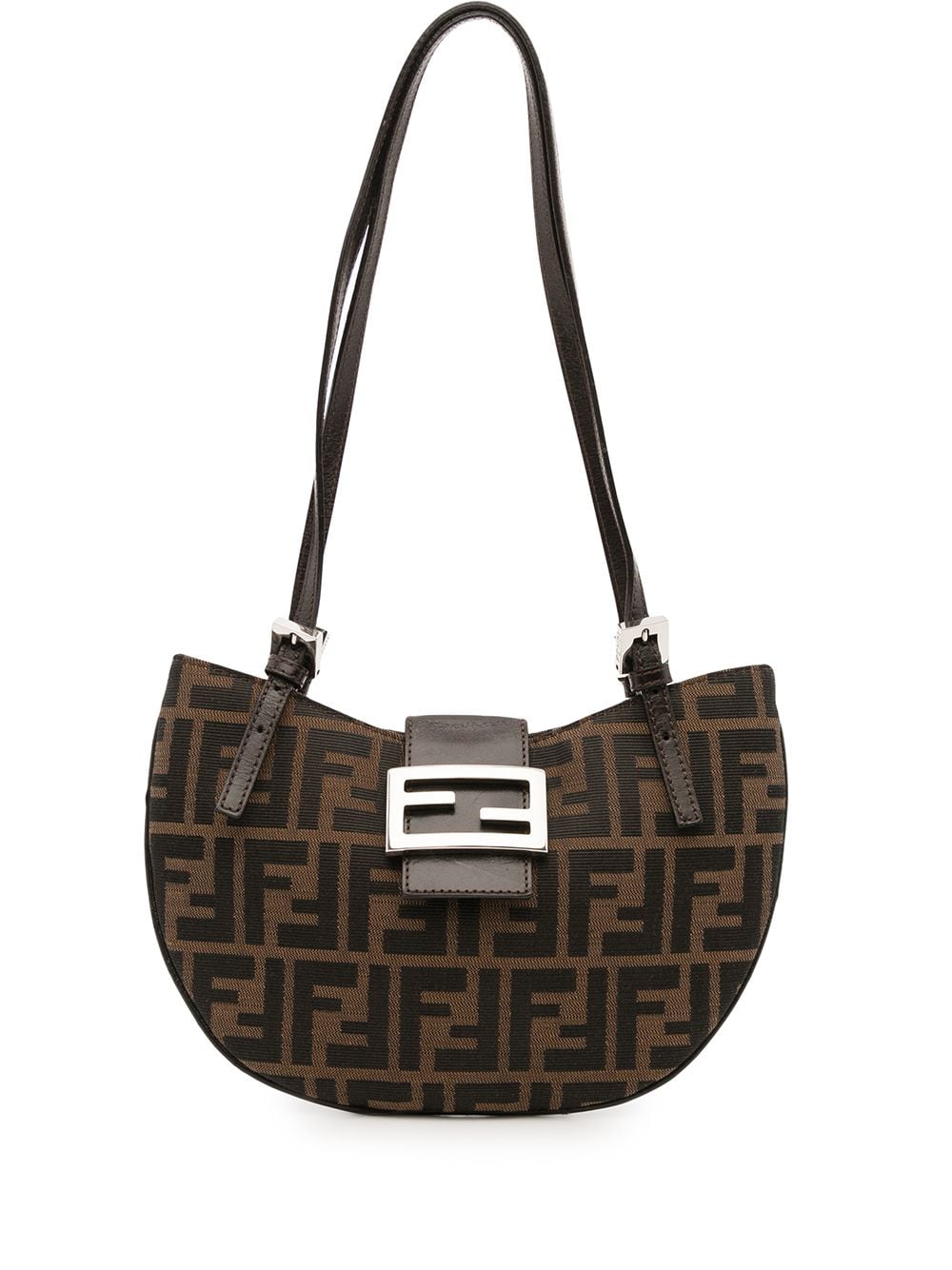 Fendi Pre-Owned - 1990s Zucca pattern shoulder bag - women - Canvas/Leather - One Size - Brown