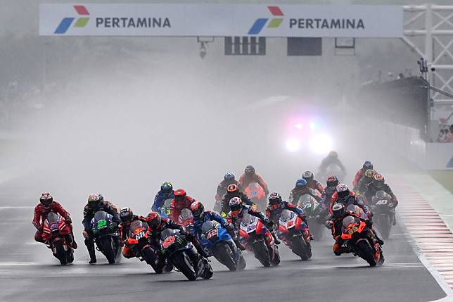 Pembalap MotoGP Quartararo Puji Cengkaraman Sirkuit Mandalika di Kondisi Basah