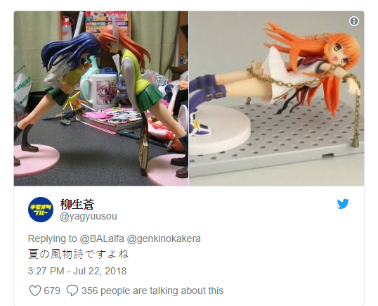 東京好熱！日本網友曬出扭蛋公仔熱到變形站不住、歪腰互靠