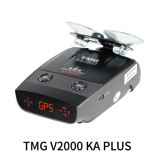 [送雙好禮] TMG V2000 KA PLUS 全功能衛星雷達警示測速器 (禾笙科技)