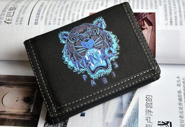 男士三折疊超薄帆布錢包 青年學生創意魔術貼零錢包拉鏈運動橫款皮夾 男生個性薄錢夾手包