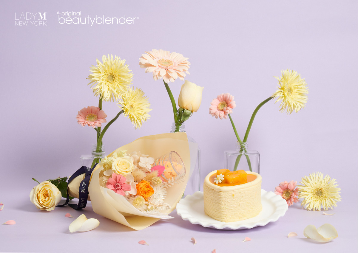 最美七夕送禮推薦！Lady M「愛心芒果千層」，酸甜芒果+美妝蛋永生花束情人節絕對過關