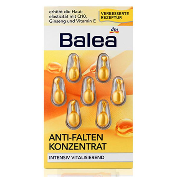 德國BALEA Q10抗皺緊緻精華膠囊-黃色7顆/片【德潮購】