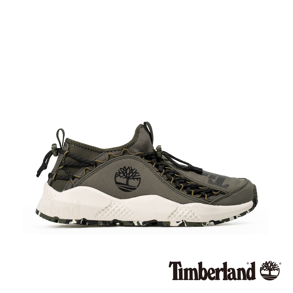 Timberland 男款NNH深綠色尼龍織物防潑水防汙運動鞋|A215BA58