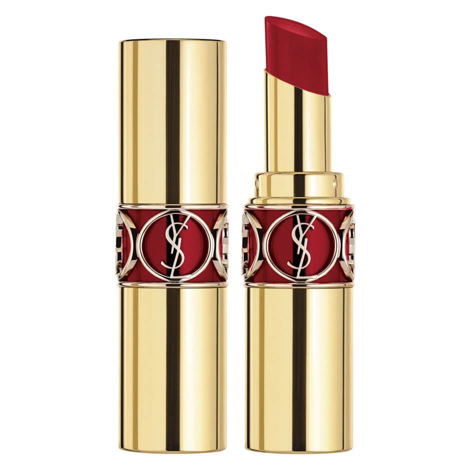 【商品特色】YSL唇彩銷售冠軍「情挑誘光水唇膏」，富含65%保養精油與完美色澤，一擦即是極致顯色、極致滋潤、極致閃耀，雙唇持續散發誘人的細緻透明光澤。絲柔質地注入縷空YSL logo環繞著的奢華金管，