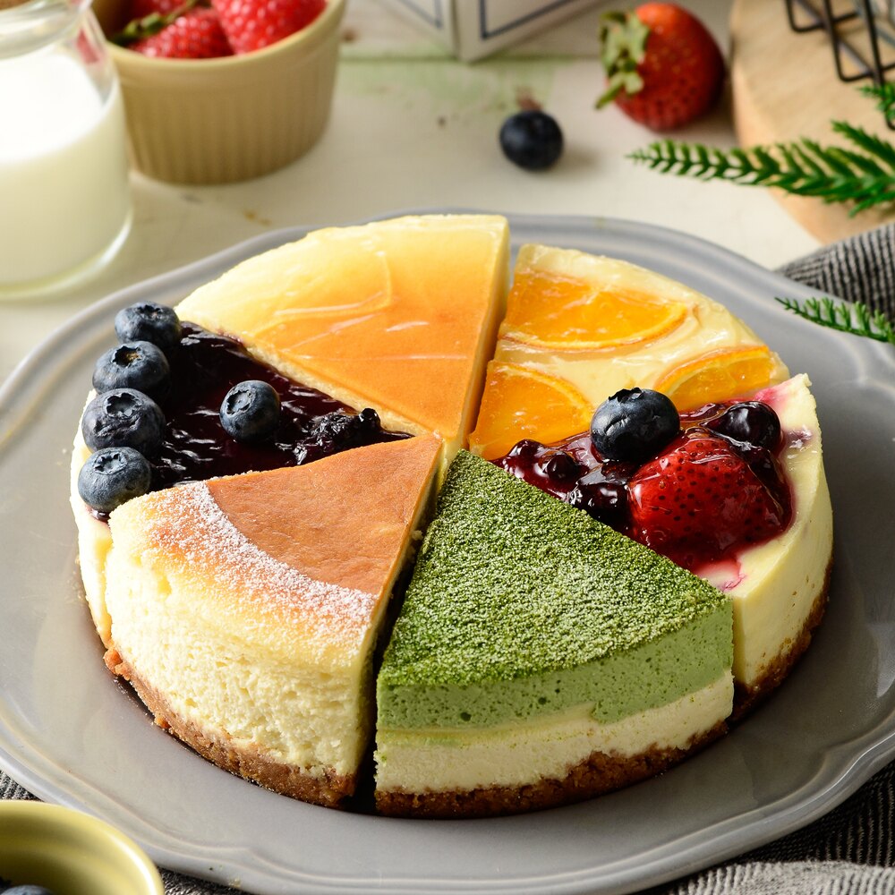 紅鞋女孩 ❤主打重乳酪6片蛋糕組 (6吋) ✿ 姐妹下午茶 ✿【紅鞋女孩手作甜點工作室】原味/ 綜合莓/ 橙香/ 抹茶/ 蘭姆葡萄/ 藍莓乳酪 6種口味一次滿足!!