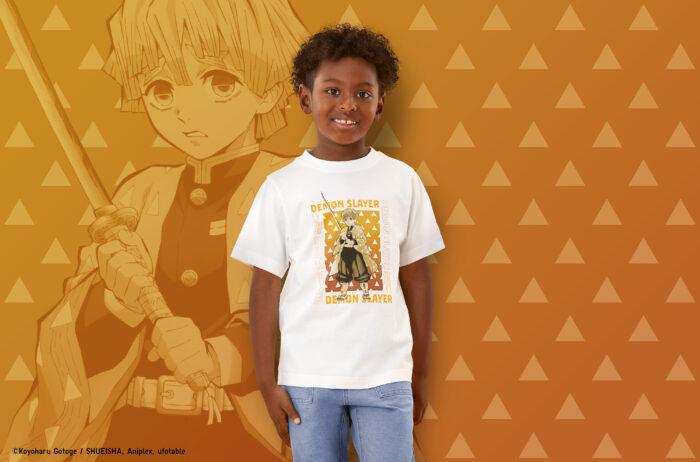 GU攜手人氣動漫《鬼滅之刃》推出聯名系列商品。8月28日搶先在GU網路商店開始販售，9月4日在全台GU實體店鋪正式販售。(童裝)