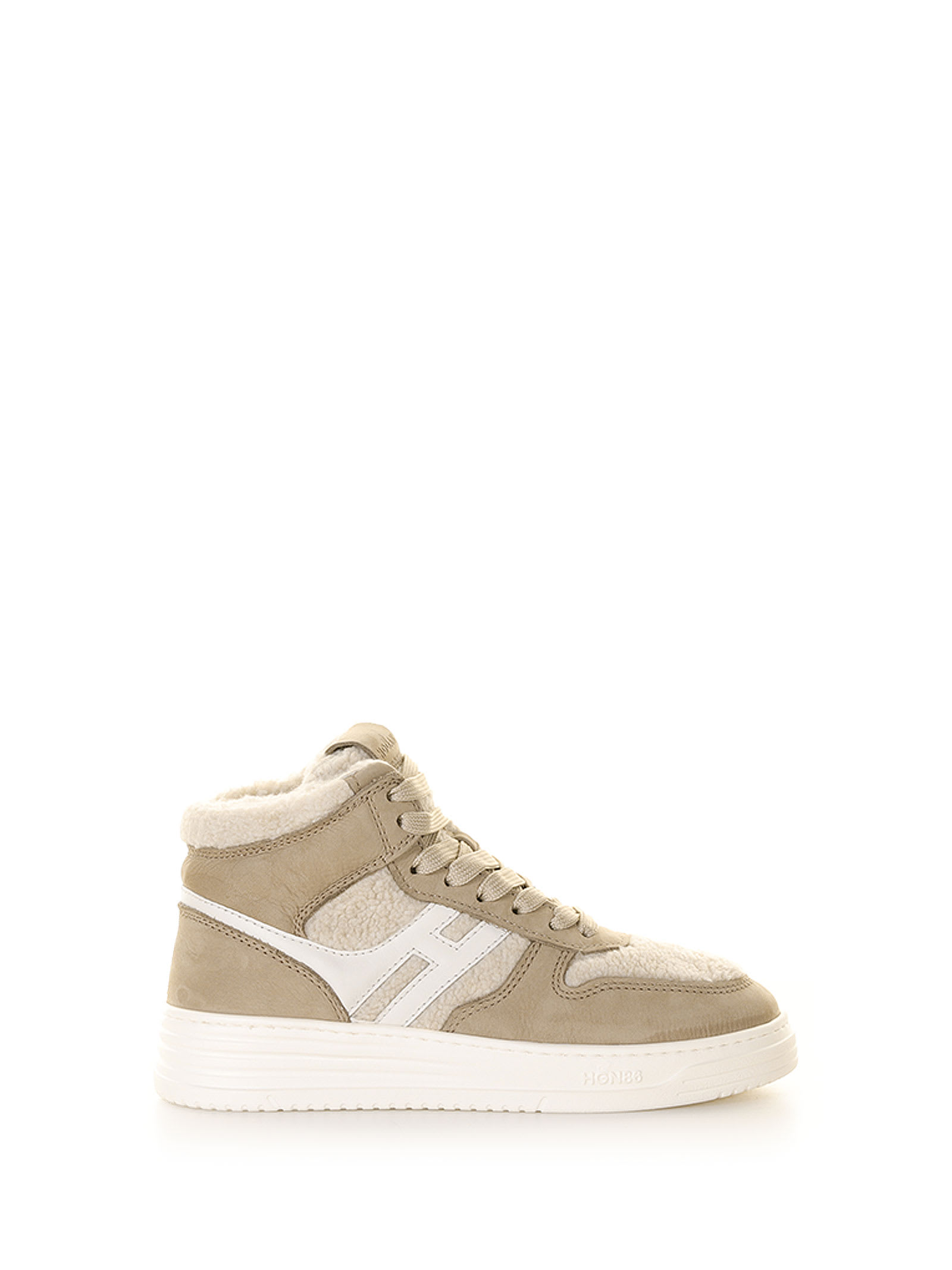 Hogan High Top Sneakers H630 With Fur Inserts