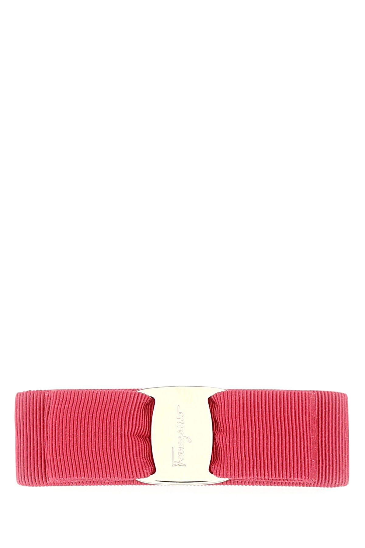Ferragamo Fuchsia Fabric Hair Clip