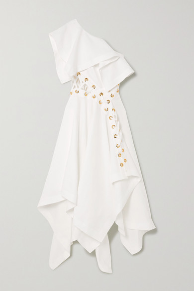 白色亚麻府绸 - 套头款 - 100% 亚麻；边饰材质：100% 纯棉 - 意大利制造 尺寸偏大。查看