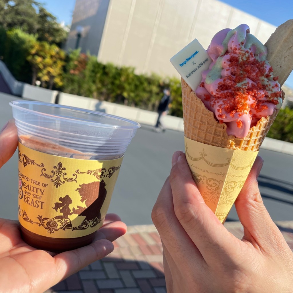 ユーザーが投稿したホットチョコの写真 - 実際訪問したユーザーが直接撮影して投稿した舞浜アイスクリーム東京ディズニーランド アイスクリームコーンの写真