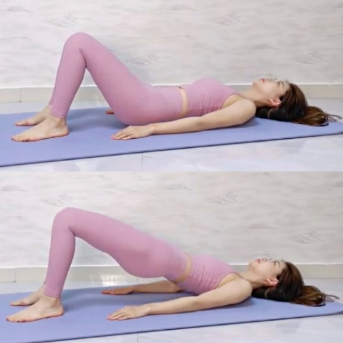 高強度縮臀瘦腿運動1：橋式暖身