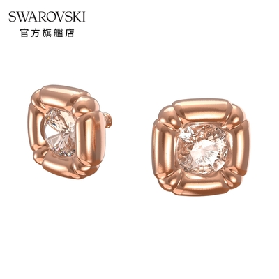 SWAROVSKI 施華洛世奇 Dulcis 耳釘 枕形切割Swarovski水晶, 玫瑰金色調
