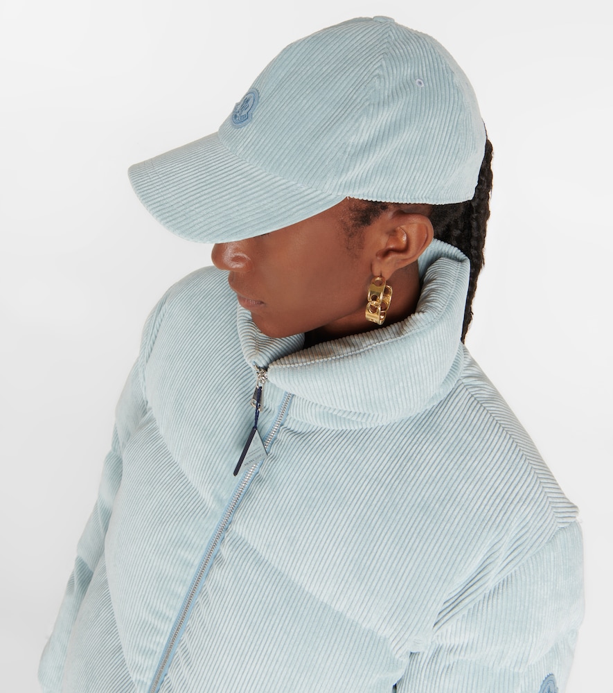 Logo corduroy baseball cap