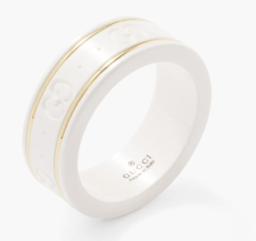 GUCCI Icon zirconia & 18kt gold ring
