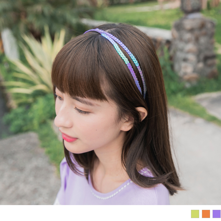 韓妞系雙亮片髮箍