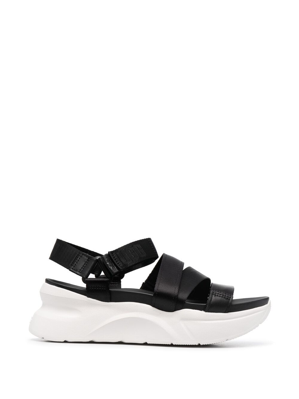 UGG - LA Shores chunky sandals - women - Rubber/Fabric/Calf Leather - 6 - Black