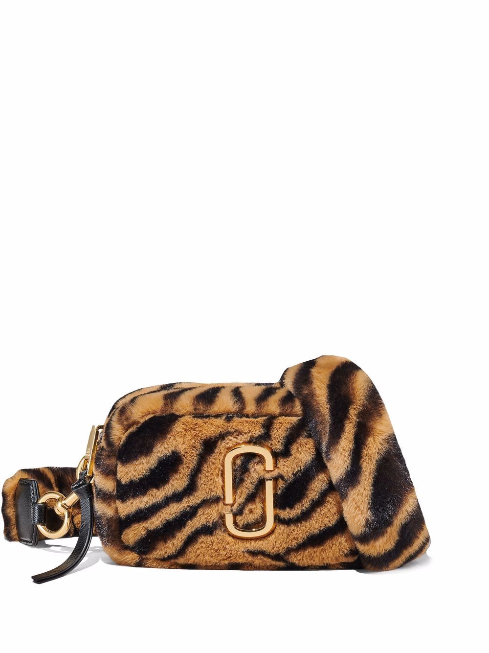 Marc Jacobs - The Snapshot tiger stripe faux fur crossbody - women - Polyester - One Size - Black