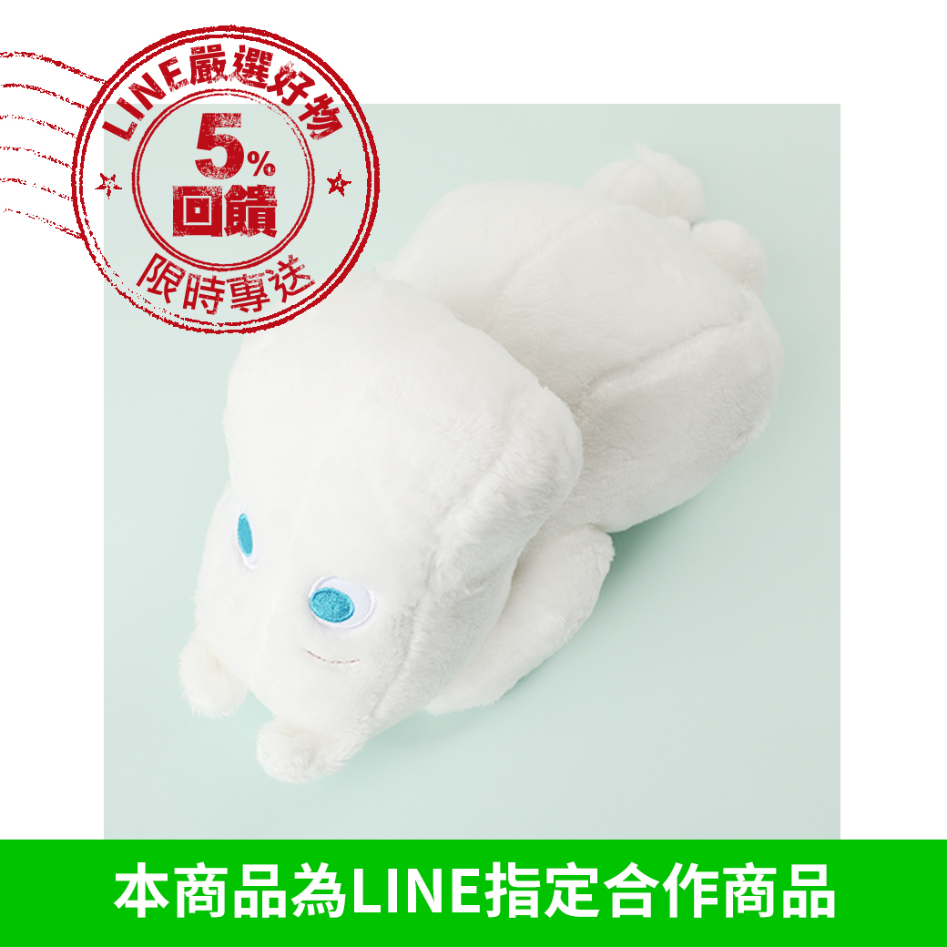 來自芬蘭的療癒精靈-嚕嚕米 白色、圓滾滾、慵懶的模樣十分可愛。 短絨毛材質細緻，觸感佳，可作居家空間擺飾，增添生活中療癒氛圍與童趣。
