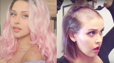 100 萬人觀看她剃光頭！外國部落客 SAARA 手起刀落：你的美不是由頭髮來定斷