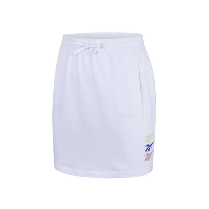 REEBOK CL WOMENS STORY SKIRT 女裝 短裙 休閒 鬆緊 穿搭 舒適 透氣 白 FI0938