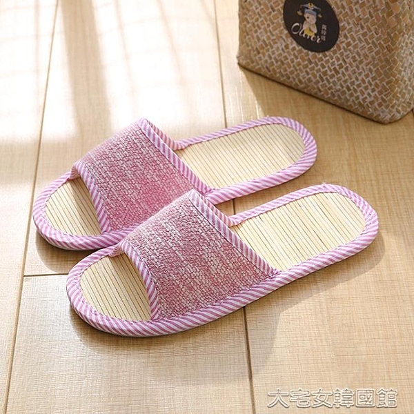 藤草編竹編竹子春夏季涼拖鞋男女夏天木地板防滑家居家用客用室內