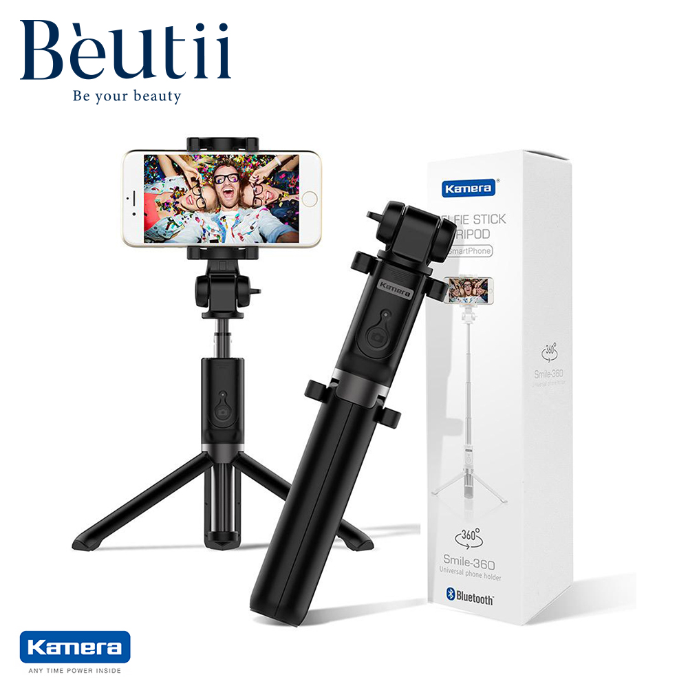 佳美能 Kamera 藍芽折疊自拍棒Smile 360 黑 粉 白 自拍神器 手機自拍棒 藍芽 自拍桿