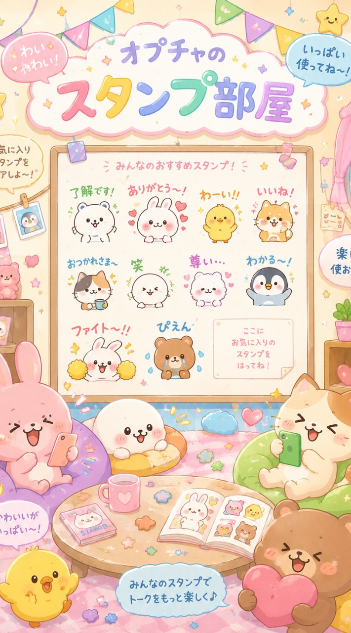 大人のスタンプ遊びと楽しいトーク