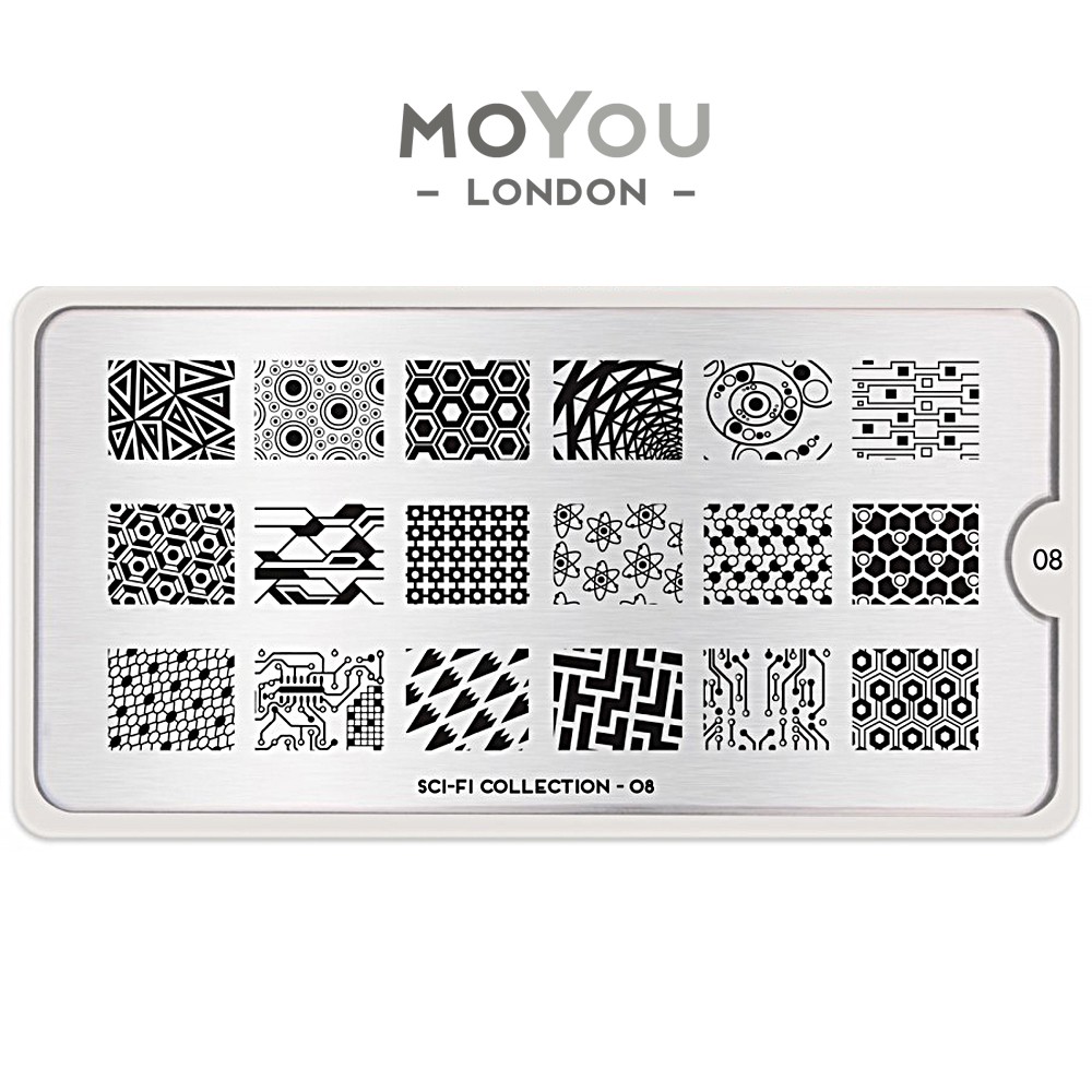 MoYou指彩印花MoYou-London Nail Art Image Plate Sci Fi Collection.對於宇宙星球的好奇，充滿無限想像力的銀河空間，是許多科幻電影的題材，也是人們熱