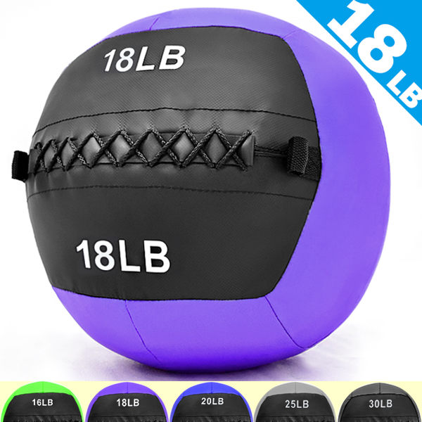 8KG舉重量訓練球wall ball負重力18LB軟式藥球復健球實心球不穩定平衡訓練運動器材推薦哪裡買ptt
