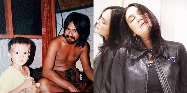 Luna Maya waktu kecil bersama sang ayah, Uut Bambang Sugeng.