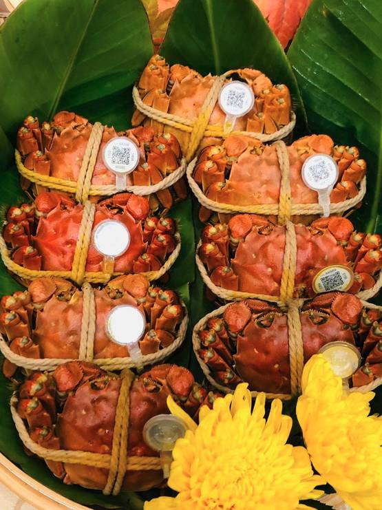 ▲我們在台灣就能品嘗到產地最新鮮，且品質風味都不輸陽澄湖的美味大閘蟹！（圖/奧丁丁市集）