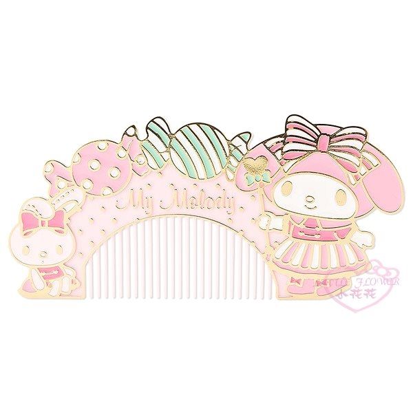 ♥小花花日本精品♥My Melody 美樂蒂造型粉色髮梳扁梳方便隨身攜帶梳子居家生活實用品~45635403