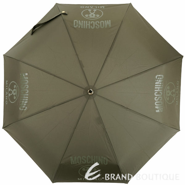 MOSCHINO 附金屬字母傘套自動摺疊晴雨傘(軍綠色) 1820635-C9