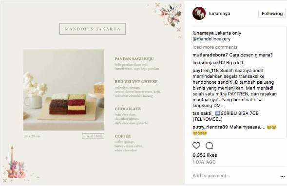 Dianggap Terlalu Mahal, Bisnis Kue Luna Maya Diprotes Netizen
