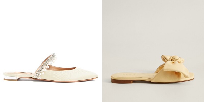 售價：（左）Aquazzura 約NT2,300、（右）Mango 約NT1,400