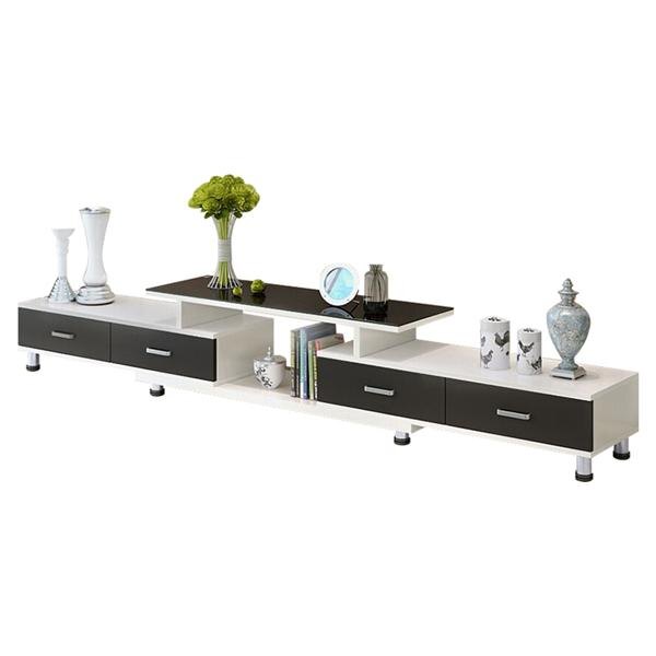 電視櫃 鋼化玻璃伸縮電視桌櫃子茶幾組合簡約現代歐式小戶型客廳電視機櫃【限時八折】