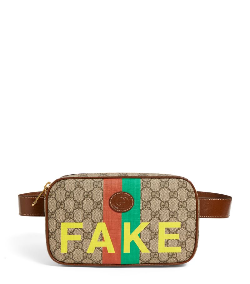Guccis Fake/Not collection pays an ironic homage to the Italian labels institutional code by using g