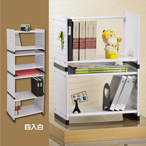 預購4/9出貨【ikloo】貴族風組合式書架四入(特賣)尊爵黑X2+桃紅色X2