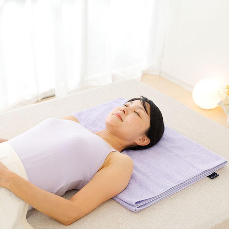 自由調整高度水洗式毛巾枕 鵝黃色