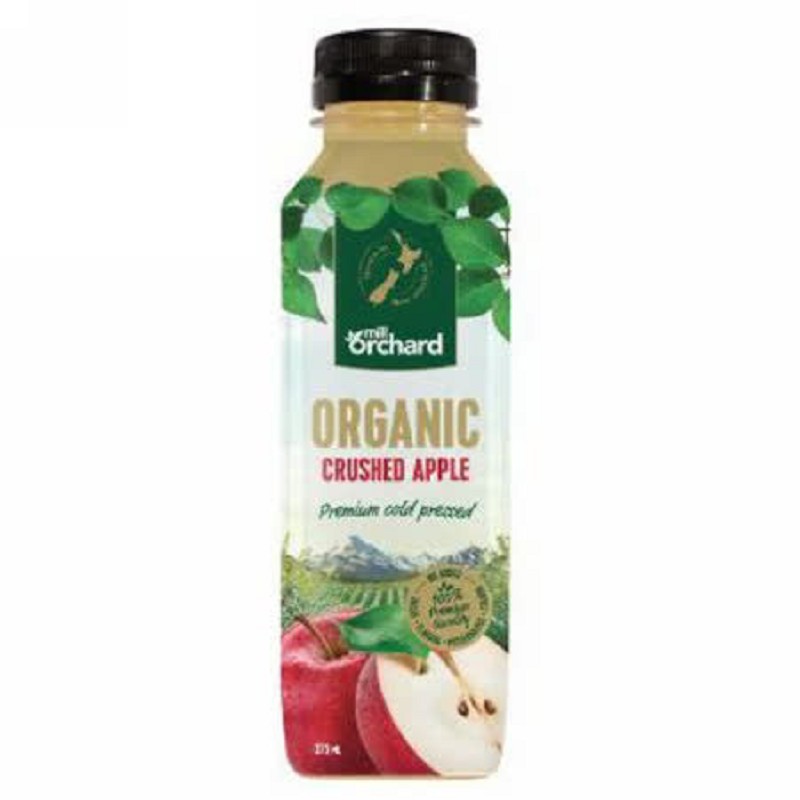 原汁含有率99.9%(添加1%維生素C)冷壓榨汁完整保留營養 非濃縮還原，不添加一滴水隨身瓶設計方便攜帶品名:Mill Orchard有機蘋果汁成份:有機蘋果汁、維生素C(抗氧化劑)食用方式:即飲保存