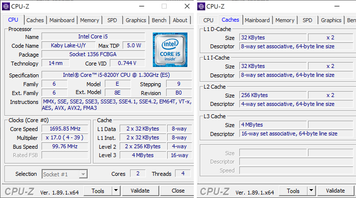 筆者收到的GPD P2 Max樣品搭載Intel Core i5-8200Y處理器，最高時脈可達3.9GHz。