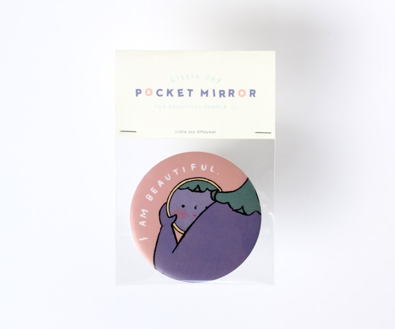 小歡樂的口袋鏡子 尺寸7.5厘米。
