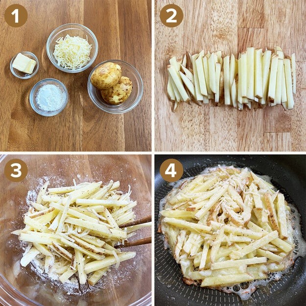 簡単おつまみ じゃがいもでのカリカリバターチーズ焼き